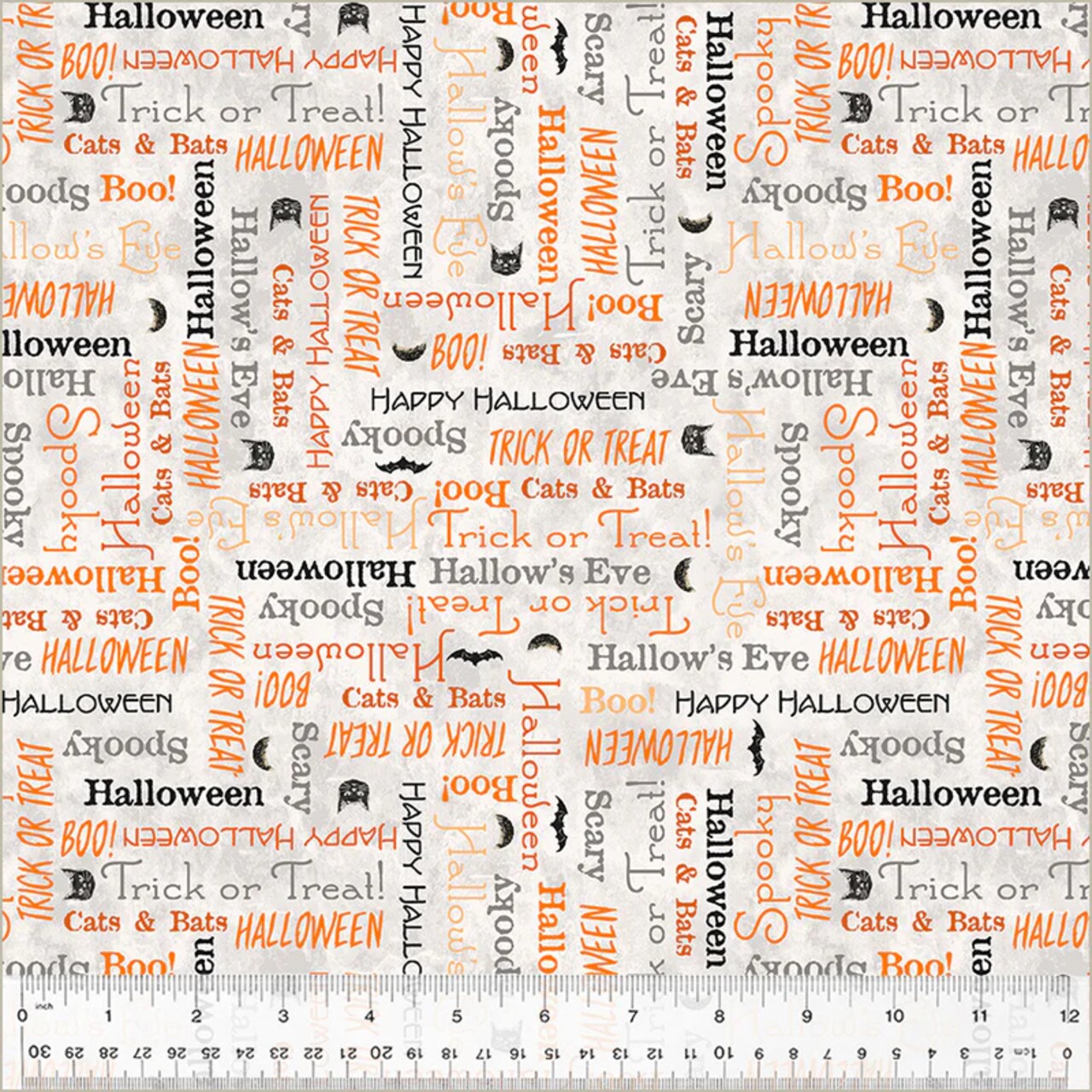Fabric Windham Ghost Trick or Treat Hallow's Eve by the Quarter Yard 54449-2